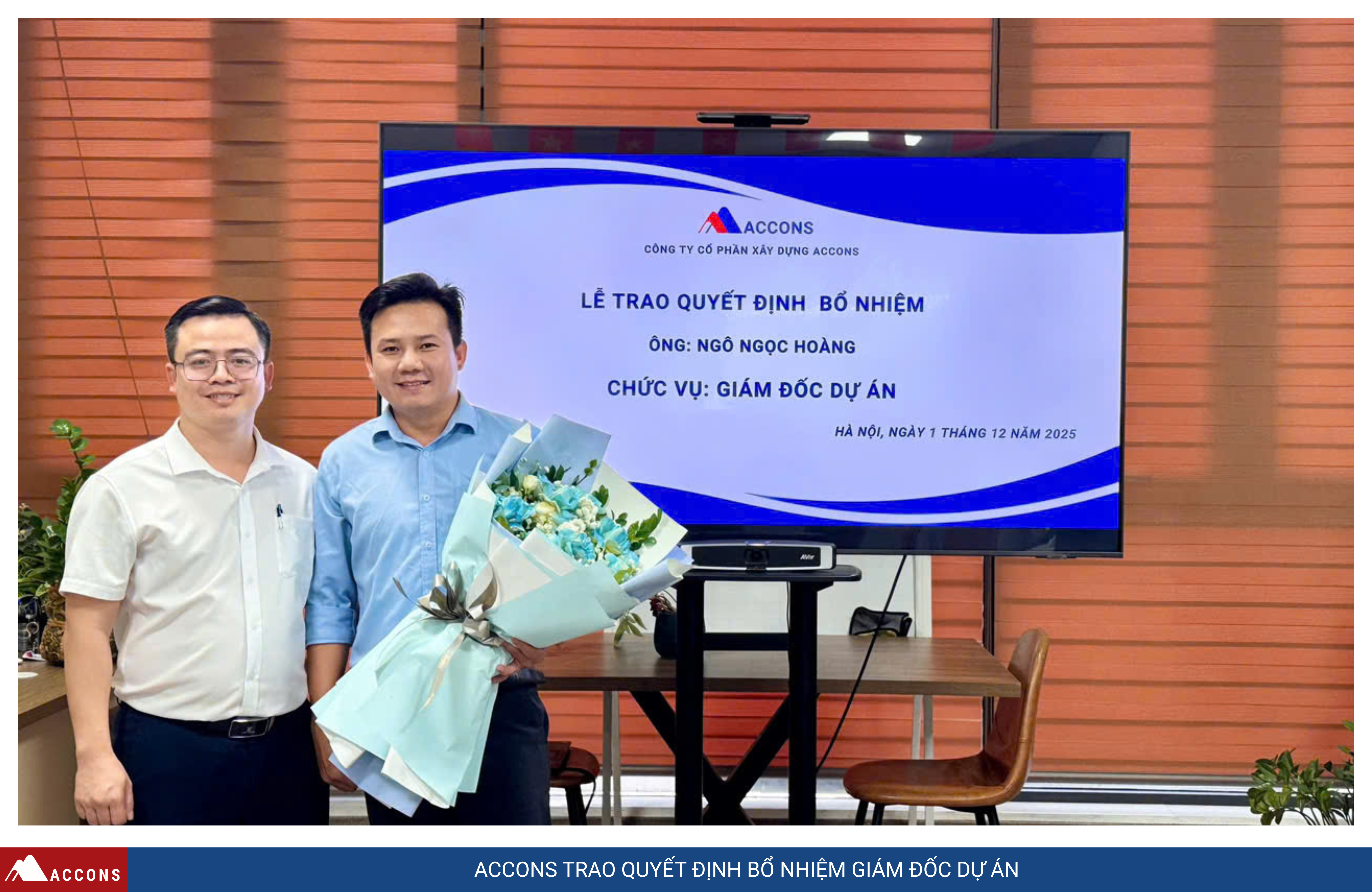 ACCONS TRAO QUYẾT ĐỊNH BỔ NHIỆM GIÁM ĐỐC DỰ ÁN